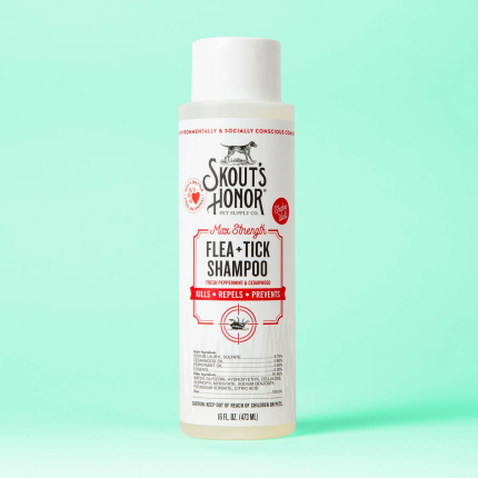 Shampoo pulgas + garrapatas perro 473ml Skouts Honor