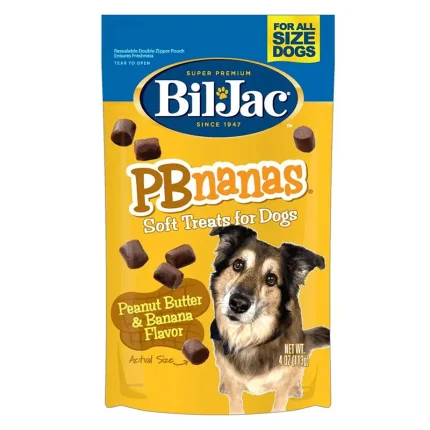 Premio de entrenamiento perro Bil jac treats pb-nanas 113grs