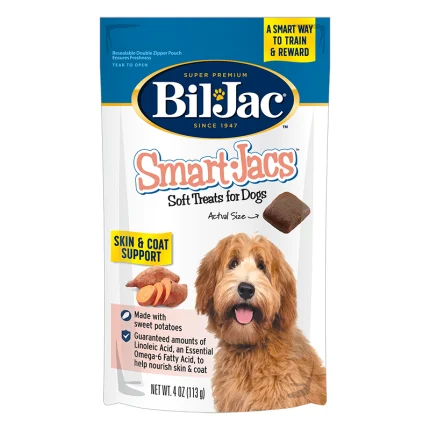 Premio de entrenamiento perro Bil jac smart jacs skin & coat 113grs