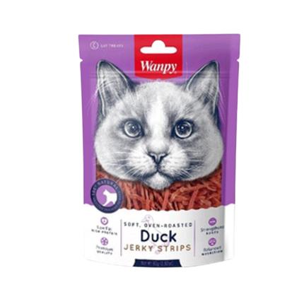 Tiras de pato para gato Wanpy cat duck jerky strips