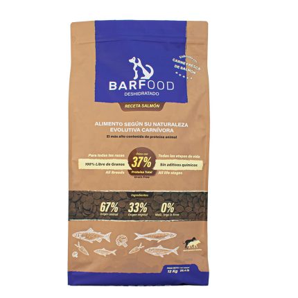 Barfood perro salmón 12 kg (Adultos o razas grandes)