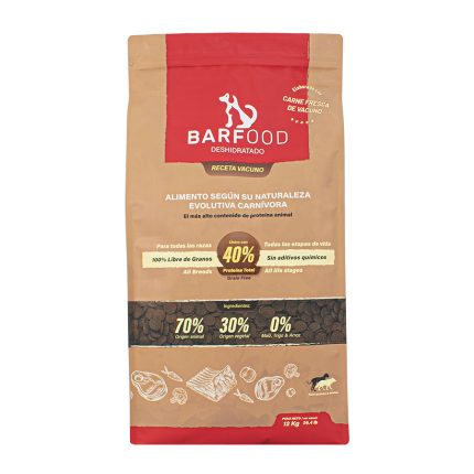 Barfood perro vacuno 12 kg (Adultos o razas grandes)