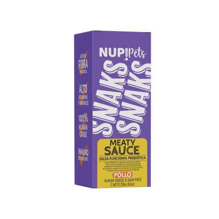 Snack meaty sauce pollo. Salsa para perros y gatos Nup!pets