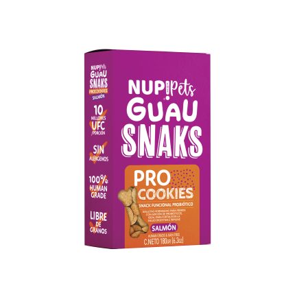Guau snack pro cookies salmón. Galletas para perros Nup!pets