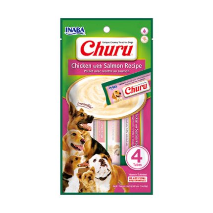 Dog churu pollo con salmón (4 tubitos)
