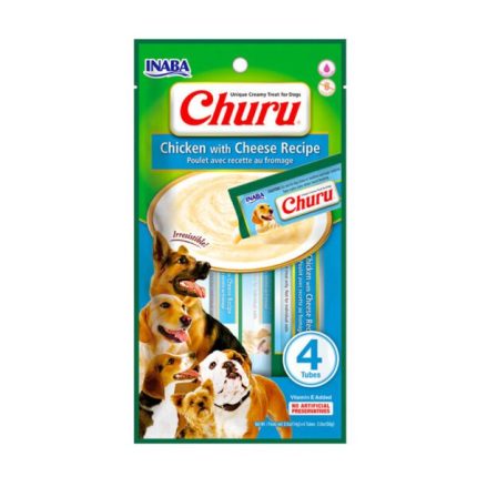 Dog churu pollo con queso (4 tubitos)