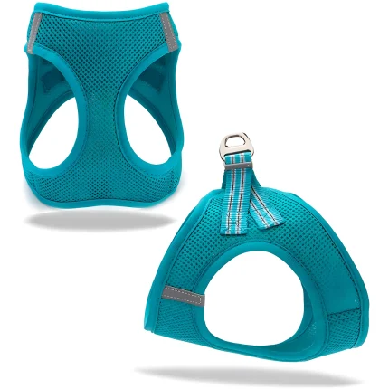 Arnes reflectante de malla para gatos y perros talla M color turquesa