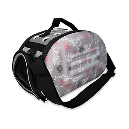 Bolso transportador de mascotas plegable talla S color gris