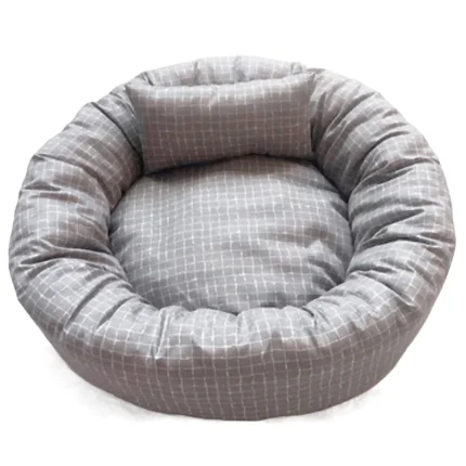 Cama circular para mascotas talla S color gris