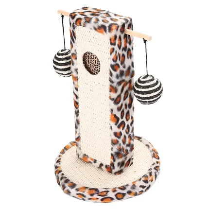 Rascador de torre con 2 bolas de sisal