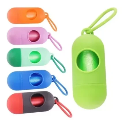 Kit De Dispensador De Bolsa Para Mascota Y 1 Rollo De Bolsas color aleatorio