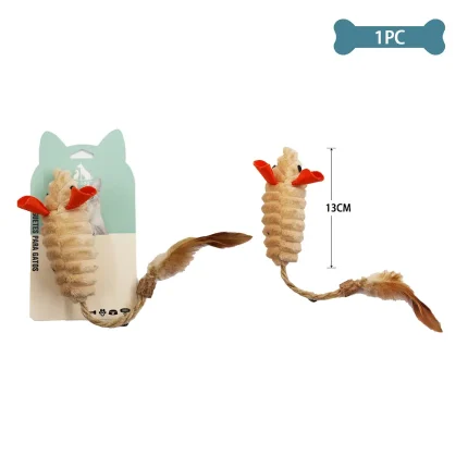 Juguete para gato con forma de ratón 13 cm color aleatorio