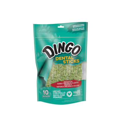 Snack dental Dingo sticks 90 gr, 10 unidades