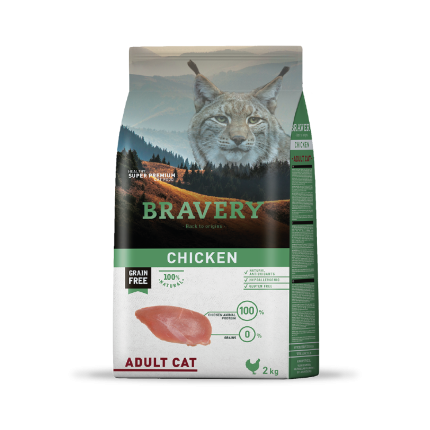 Alimento Pollo Gato Adulto 2 kg Bravery chicken adult cat