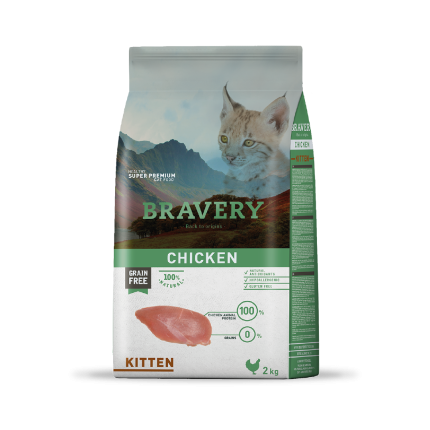 Alimento Pollo Gatito 2 kg Bravery chicken kitten