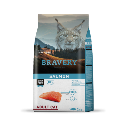 Alimento Salmón Gato Adulto 7 kg Bravery salmón adult cat