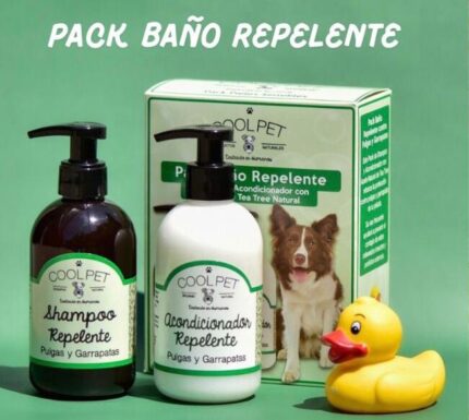 Pack Baño shampoo + acondicionador Repelente Pulgas y Garrapatas Coolpet